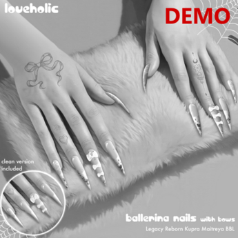 Second Life Marketplace - #Loveholic - Ballerina Nails DEMO